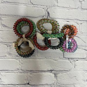 Lot of (15) 3 Sets of No Rip Strong Hold Hair Ties Similar to Teleties Accessory